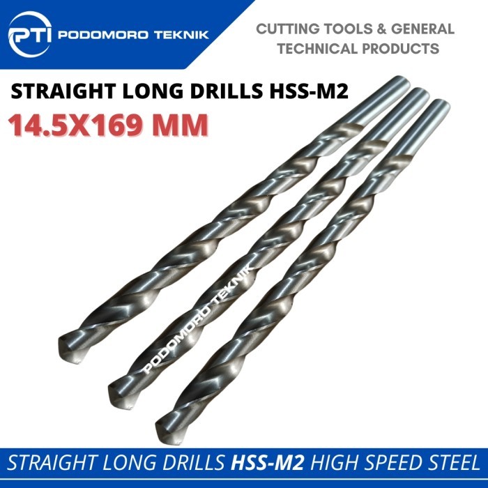 Long Drill 14.5 MM 14.5x169 14.5x200 14.5x250 14.5x300 Mata Bor Besi Lurus 14.5mm Panjang 169 200