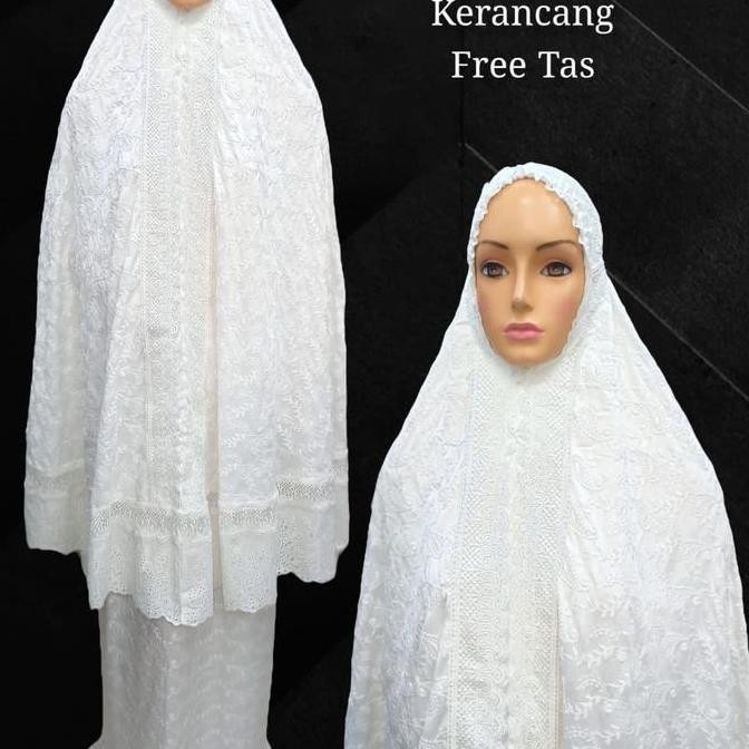 Spesial Mukena Dewasa Bahan Sutra Paris Kd Renda Katun & Kd Renda Tile