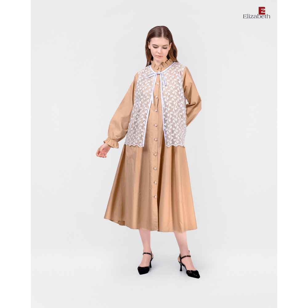Elizabeth Clothing - Gamis Vest Brokat 0559-2299