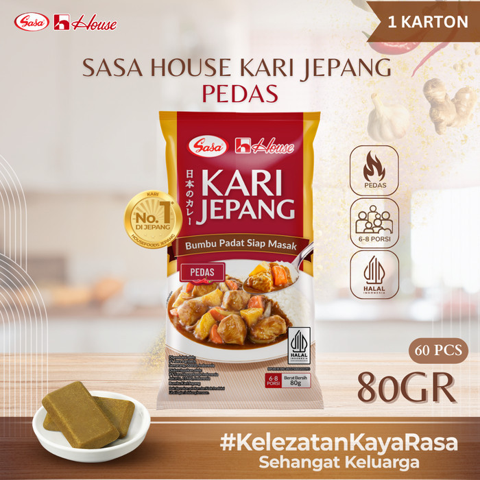 

HOT SALE! Sasa House Kari Jepang 80 gram Pedas - 60pcs (1 Karton)
