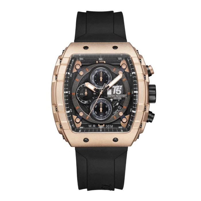 Jam Tangan Pria T5 H 3856 Original Rubber T5 H3856 Analog #Gratisongkir #Sale #Discount