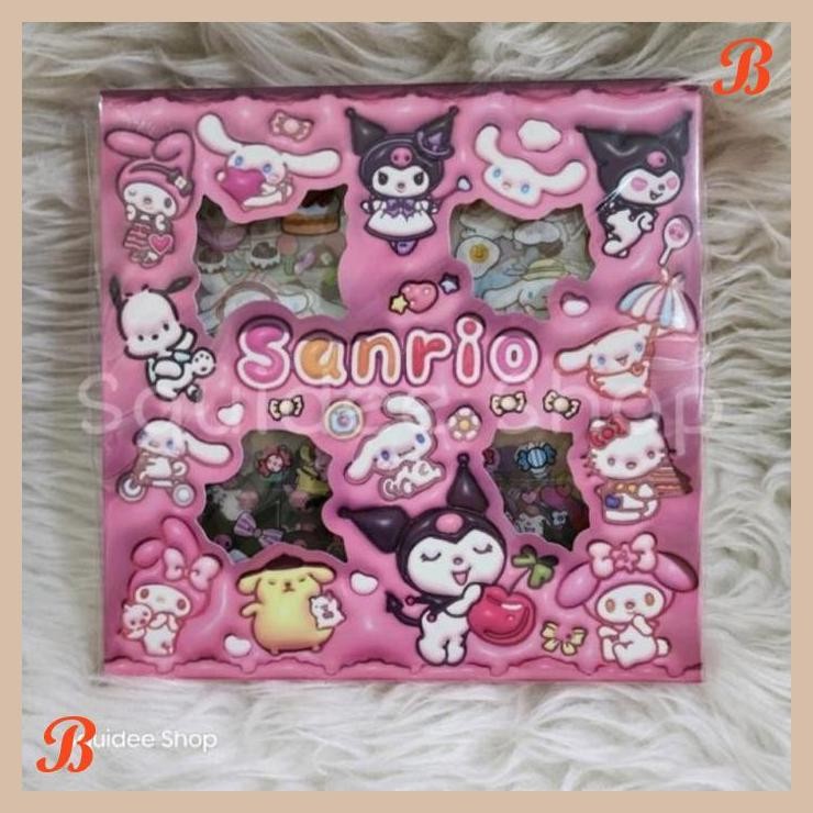 

| KK | STIKER SANRIO 3D 100PCS / BOX KARAKTER KUROMI CINNAMOROLL MELODY