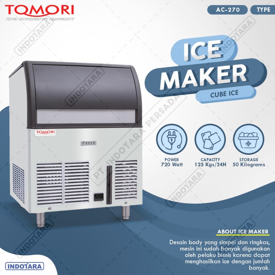 Mesin Pembuat Es Kubus AC270 TOMORI ICE CUBE