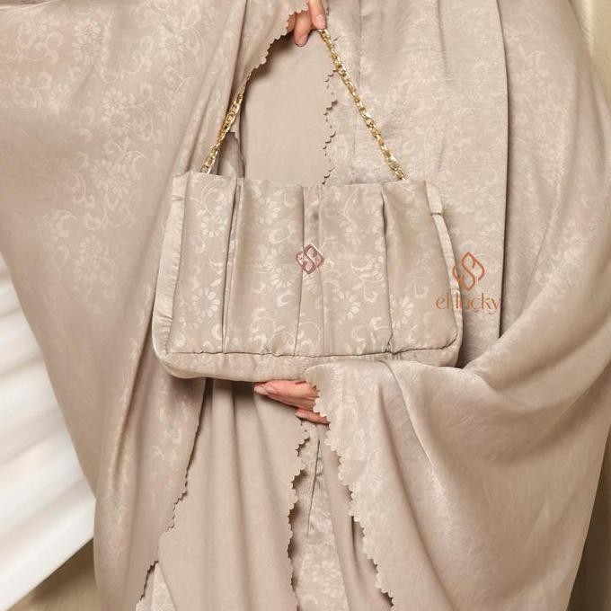 Miliki Mukena Dewasa 2In1 Santorini Silk Dengan Lasercut Mayra Series / Mayra Prayer Set