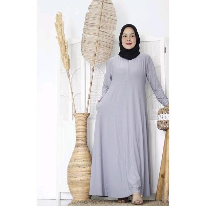 Gamis Jersey Polos Jumbo Xxxl Termurah/  Bahan Jersey Joya Super Matt Adem Lembut Tebal Fhasion Musl