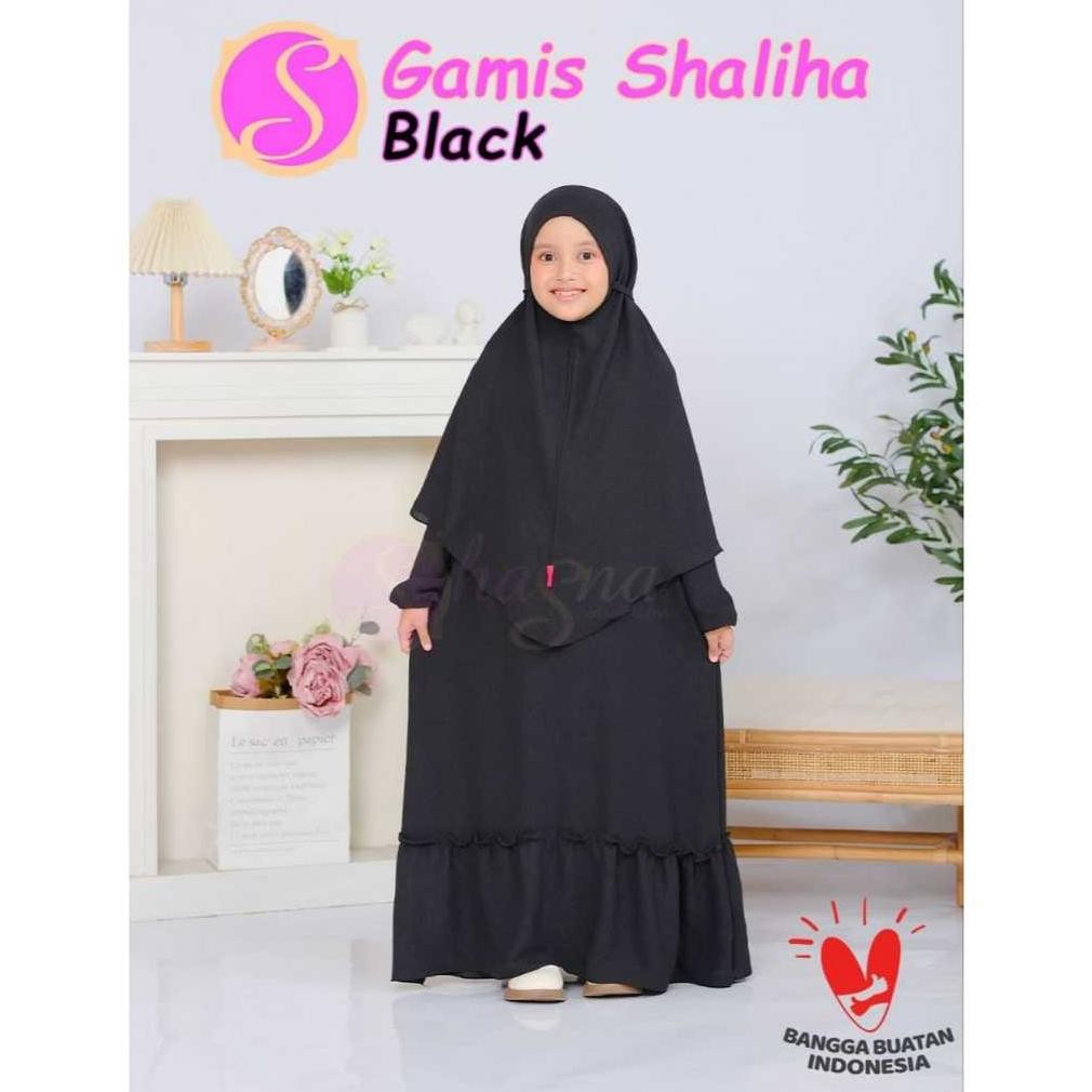 HK SETELAN GAMIS SYAR'I ANAK 2-14TAHUN / GAMIS SHALIHA BY HASNA COLLECTION TERLARIS