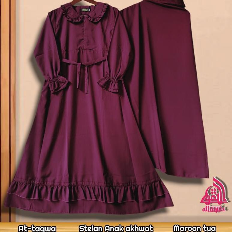 HK stelan gamis syar'i anak 2-14th TERLARIS