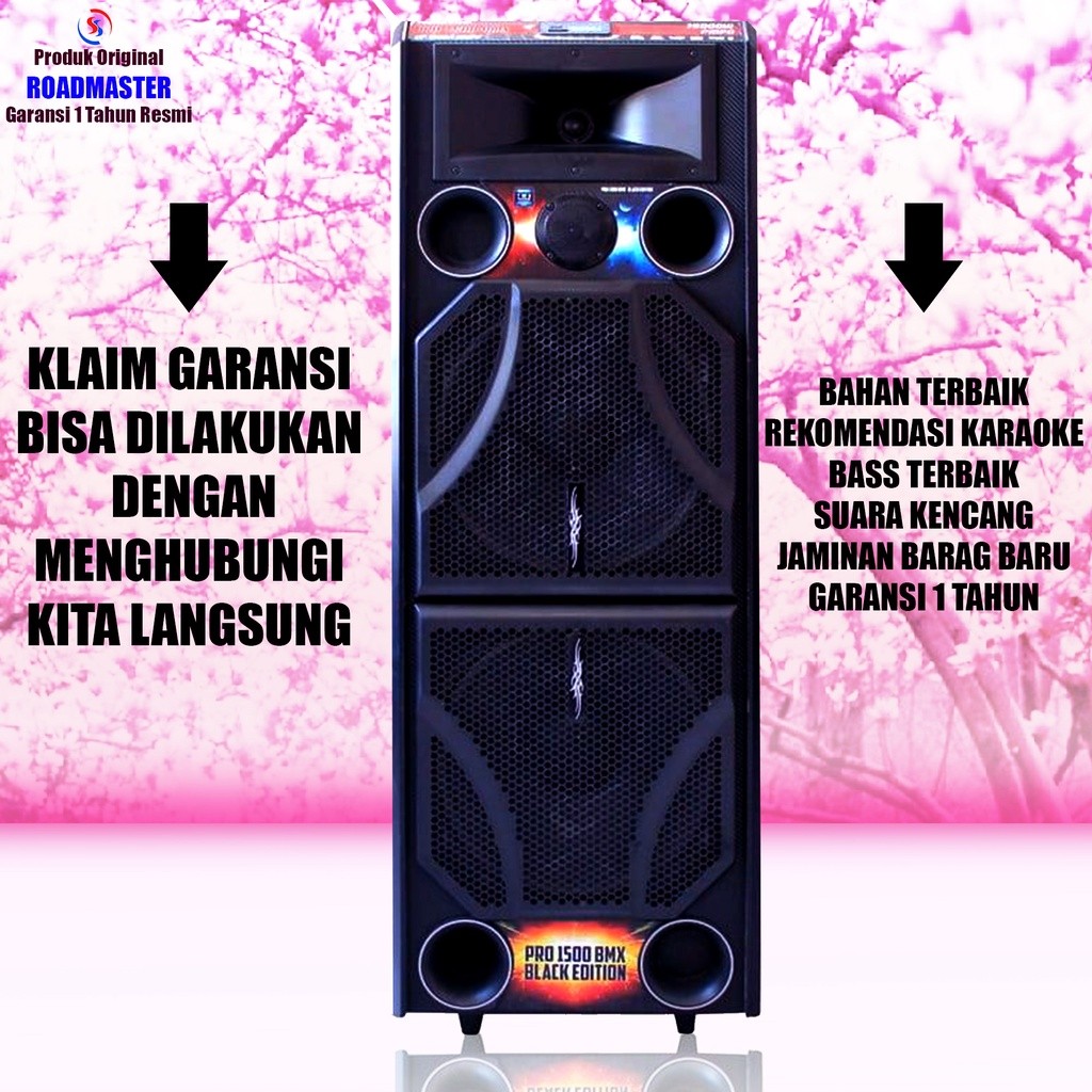 ORIGINAL  SPEAKER AKTIF ROADMASTER BMX PRO 1500 BLACK EDITION GARANSI