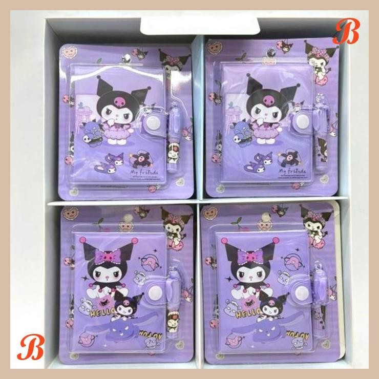 

| KK | BUKU DIARY AESTHETIC NOTEBOOK 2IN1 SANRIO BUKU MEMO MINI KARAKTER KUROMI CINNAMOROLL MELODY HADIAH ULANG TAHUN ANAK KADO ANAK SOUVERNIR