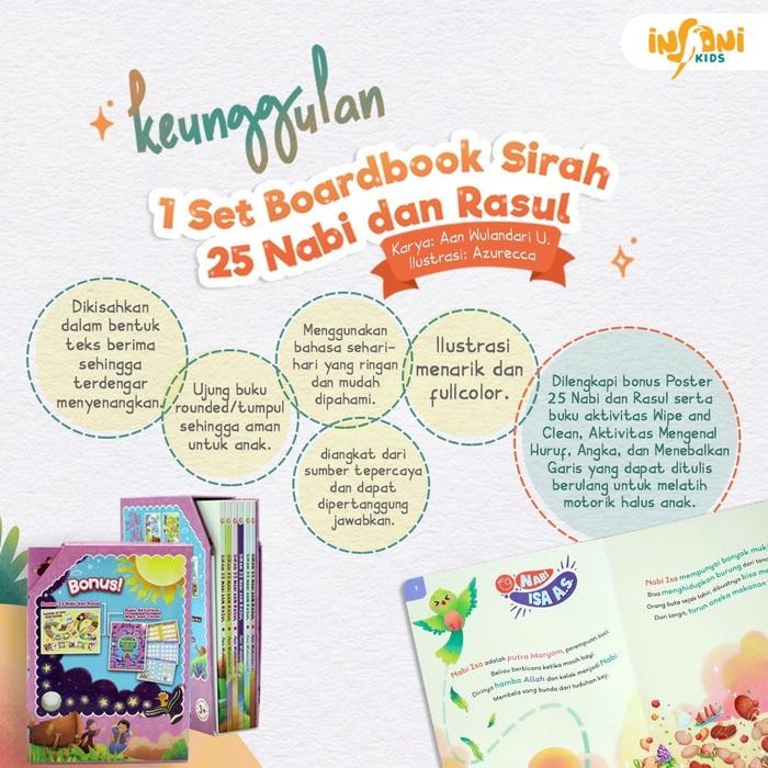 

Boardbook 1 Set Seri Sirah 25 Nabi Dan Rasul (Untuk Anak Mulai Usia 3+) - [Pustaka Hulwah X Gema