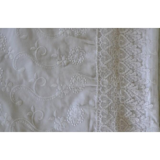 Terjangkau Mukena Dewasa Terusan Katun Jepang Prada Putih Polos Bordir Jumbo