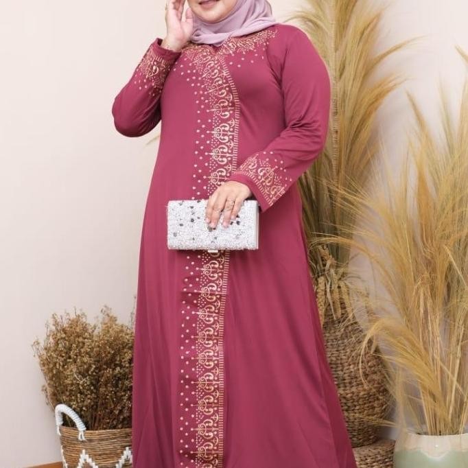 Limited, Gamis Abaya Jumbo Ld 110-130 Bordir Original