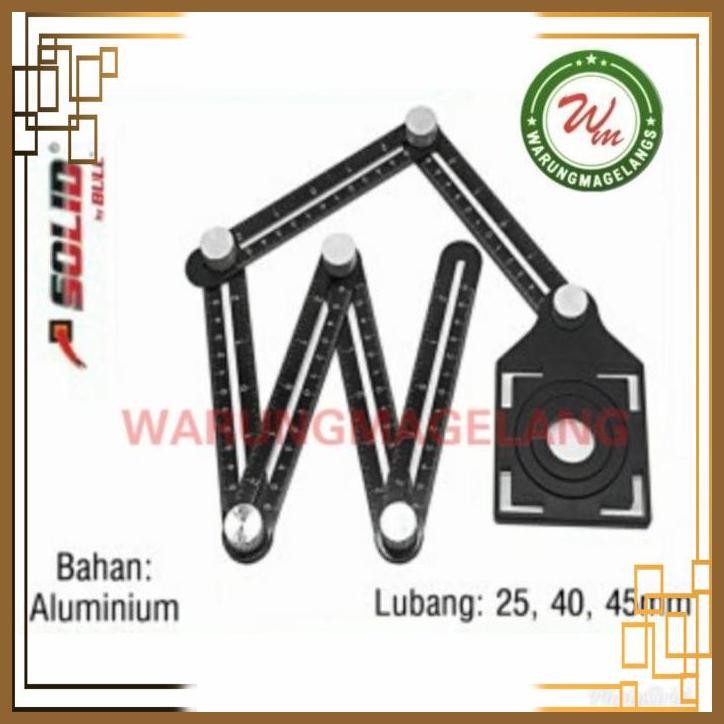 

[WMG] PENGGARIS SIKU LIPAT UKUR 6 SISI ANGLEIZER HOLE SUDUT ANGLE IZER