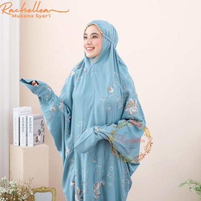 Spesial Mukena Terusan Dewasa Maryam Katun Rayon Rachellea Bordir Motif Mewah Kain Nyaman
