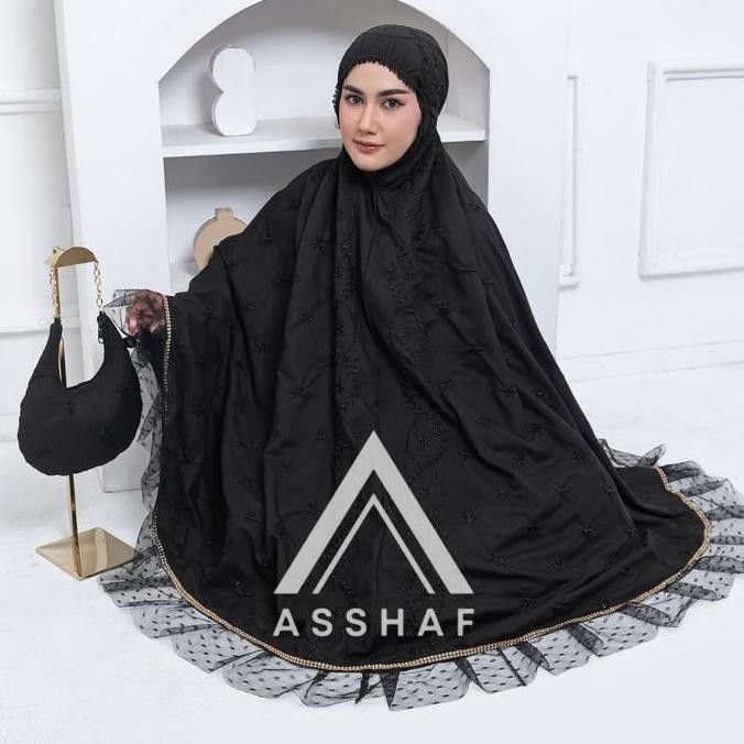 Spesial Asshaf - Mukena Dewasa Katun Bordir Calista Series Mewah Mukenah Wanita Muslim Cantik