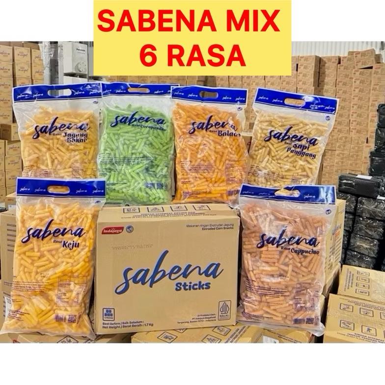 

SPECIAL ( 1 dus isi 6 pcs) Sabena Stik 1 Dus Mix Rasa isi 6 pcs berat 135 gr Snack Cemilan Sabena / Makanan Ringan Sabena Snack su-146