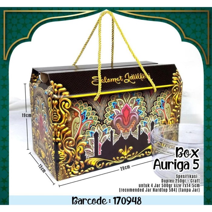 

New! BOX AURIGA#5 JUAL PER PCS // BOX DUS KUE PARCEL IDUL FITRI LEBARAN Idul Fitri