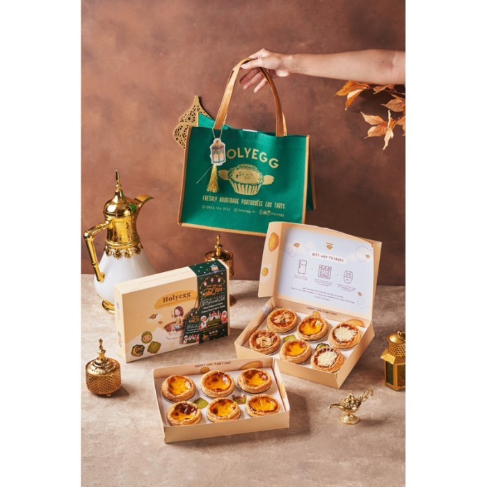 

New! Termurah!! Holyegg Portuguese Egg Tarts Hampers Isi 6 Pcs Idul Fitri Idul Fitri
