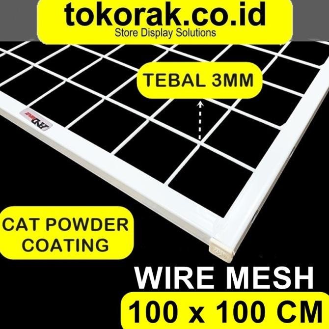 WIRE GRID MESH 100 X 100 CM - KAWAT JARING KOTAK - RAM DINDING BINGKAI