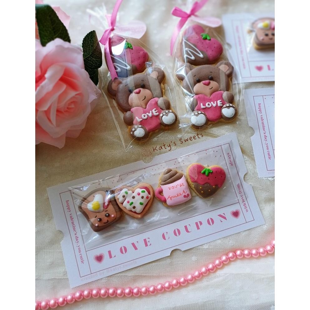 

COD Cookies Valentine (MIN 2 PCS) | Kukis hias Valentine Na-138