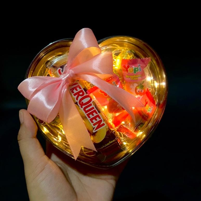 

ORIGINAL (LANGSUNG KIRIM) HAMPERS COKLAT KADO MINI GIFTBOX LAMPU LOVE VALENTINE (KDW176 J-42