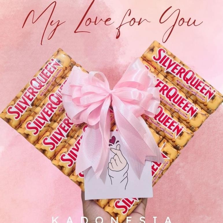 

ORIGINAL Silverqueen LOVE / Hampers Coklat / Hadiah Romantis Cewek Coklat ad-3
