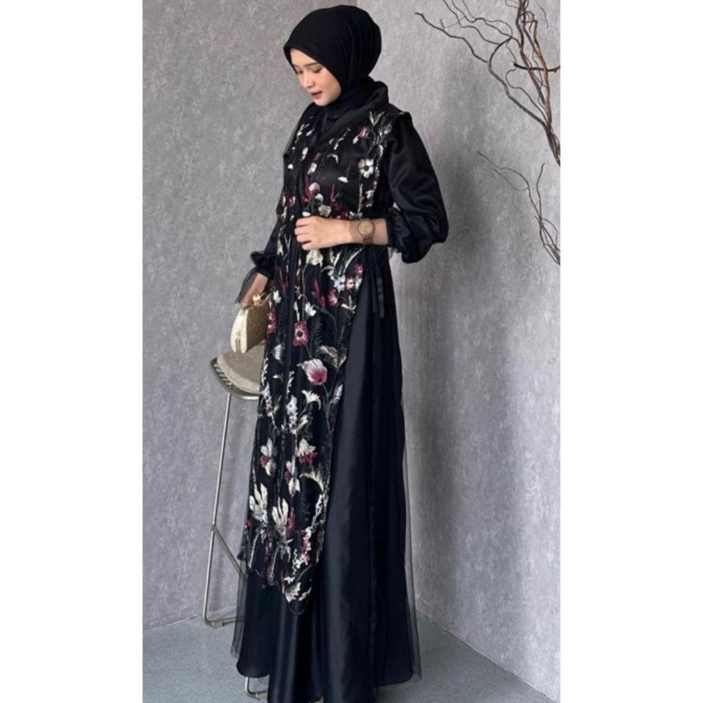 ORIGINAL JEMMA DRESS SET TILE GARDEN DRESS KONDANGAN BUSUI FRIENDLY NEW MOTIF GAMIS MEWAH & OUTER BU