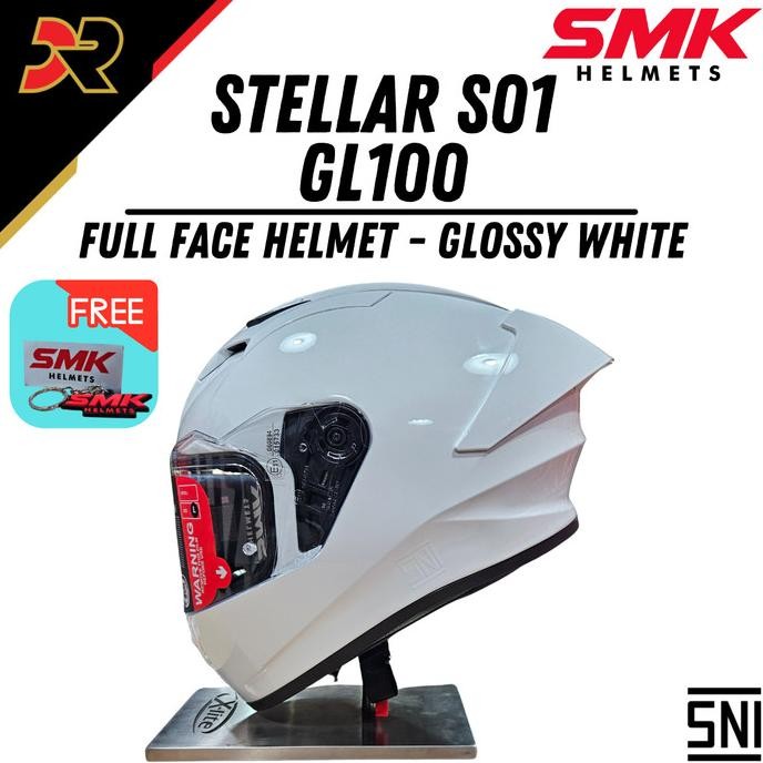 Helm SMK Stellar GL100 With Spoiler Helm Motor Full Face SNI