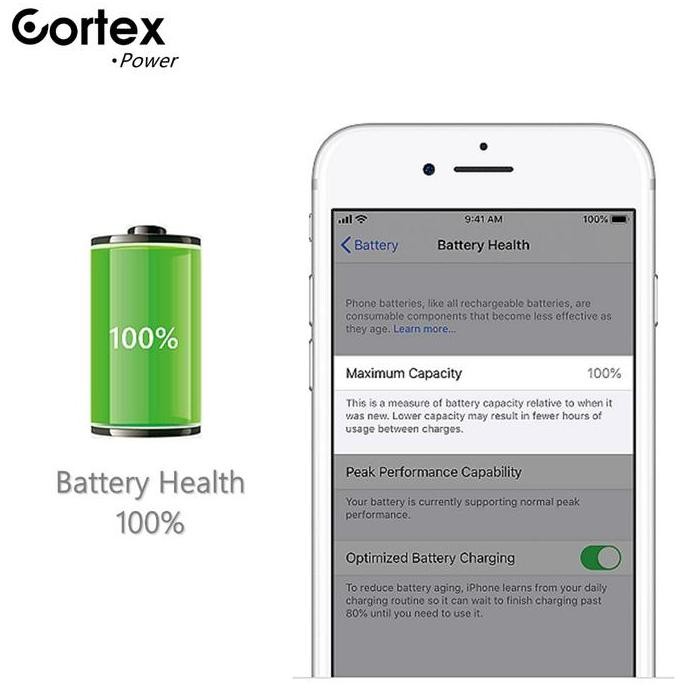 Cortex Power Baterai iPhone 6S Double Power IC High Capacity Batre Batrai Baterai Battery Original T