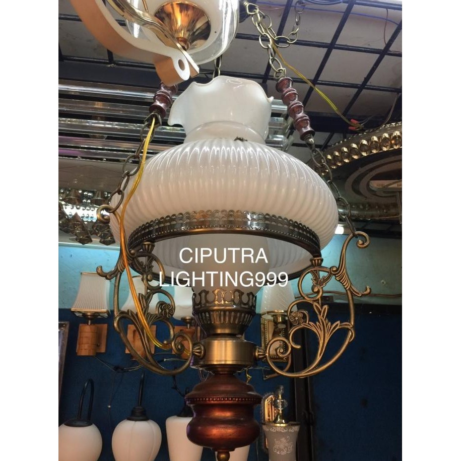 LAMPU GANTUNG HIAS KLASIK ANTIK BETAWI RUANG TAMU RUANG TERAS 1 LAMPU