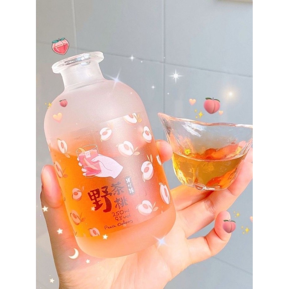 Sale Botol Kaca Minuman Kemasan Juice Herbal Kopi Tea Unik Lucu Ala Korea Hnm10