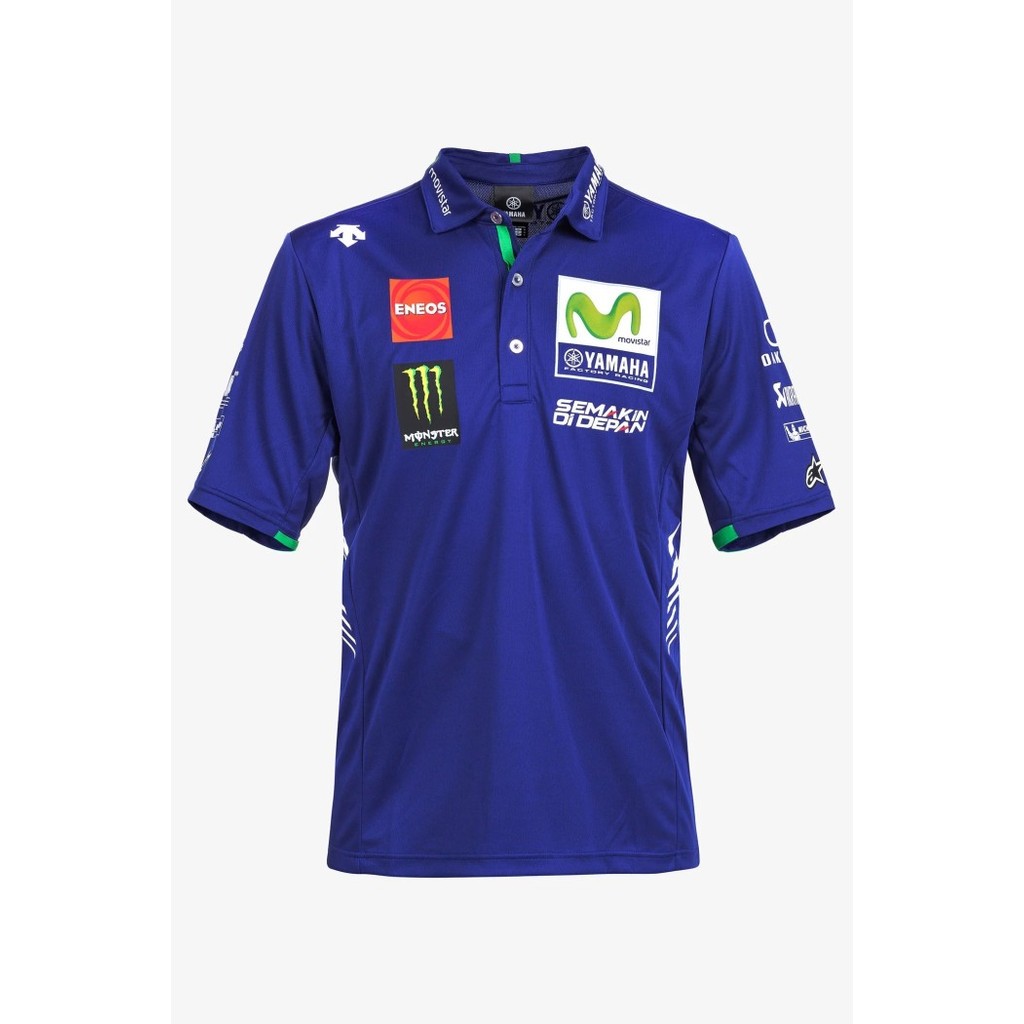 Yamaha Factory Racing MotoGP 2017 Team Polo. Kaos Polo Pria