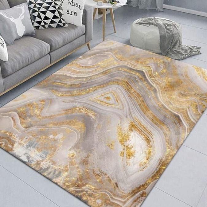 karpet lantai ruang tamu minimalis modern abstrak Terlaris