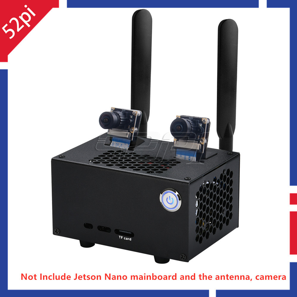 JENNAIRA  52Pi NVIDIA Jetson Nano Metal Case / Enclosure with Provide Switch Button for NVIDIA Jetso