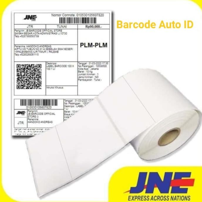 

LABEL RESI JNE 102MM X 127MM STICKER SEMICOATED ISI FULL 500 PCS