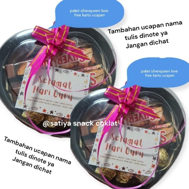 

VIRAL Paket cokelat gift/hampers silverqueen chunkybar love r-77