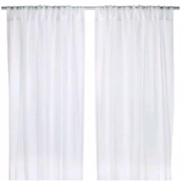 gorden vitrase serut( lebar 200cm) polos minimalis murah