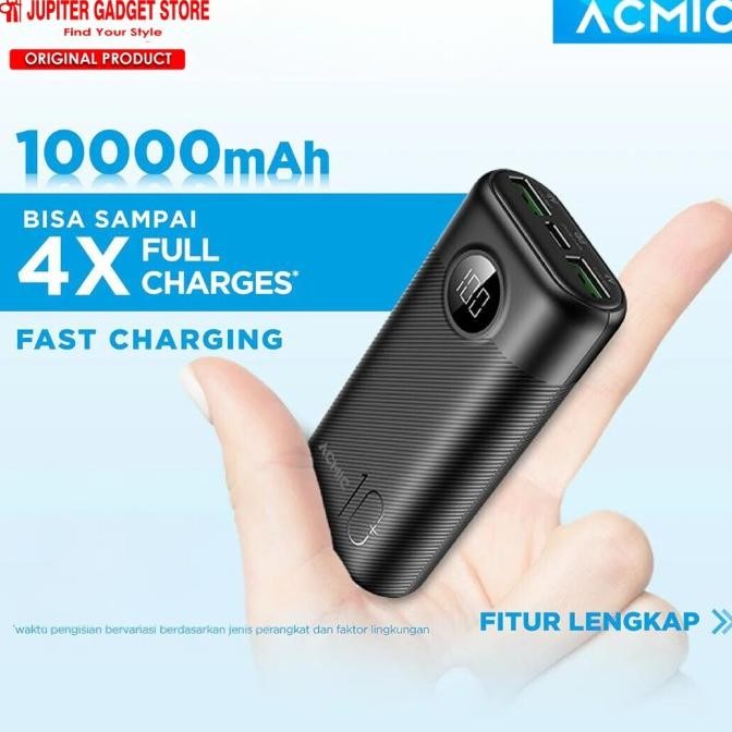 Sale Acmic Digimax10 10000Mah Powerbank Mini 22.5W Fast Charging Type C