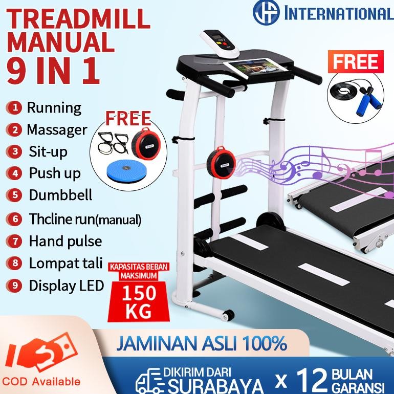 Treadmill Manual Multifungsi Treadmill 7 In 1-Alat Fitness Termurah Jf Cabang Surabaya