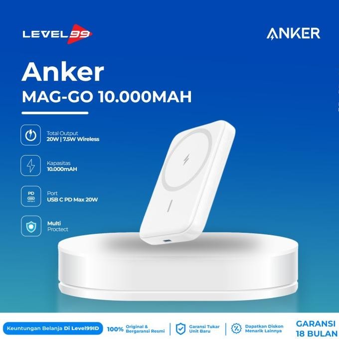 Sale Powerbank Anker Maggo Magnetic With Kickstand (10000 Mah, 20W) - A1652