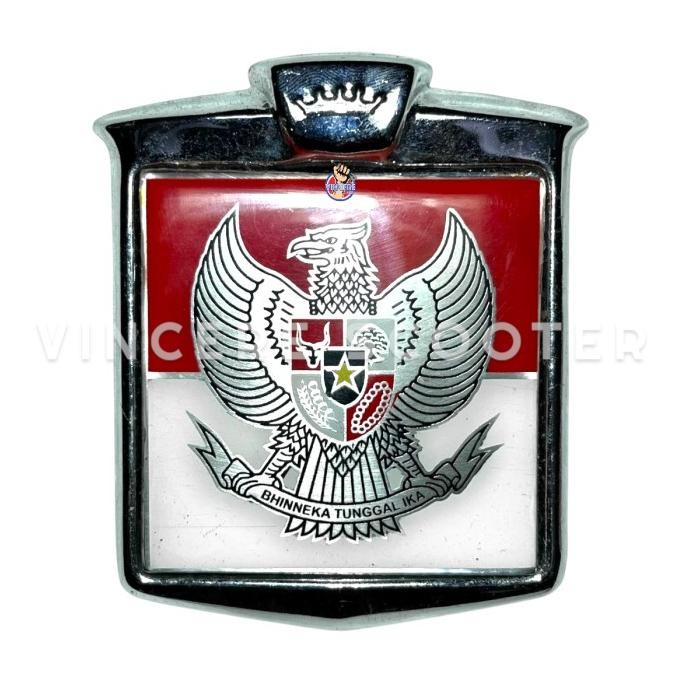 Renamel Badge Emblem Logo Garuda Indonesia Original Vespa Vgla/B Kongo T4 Mobil