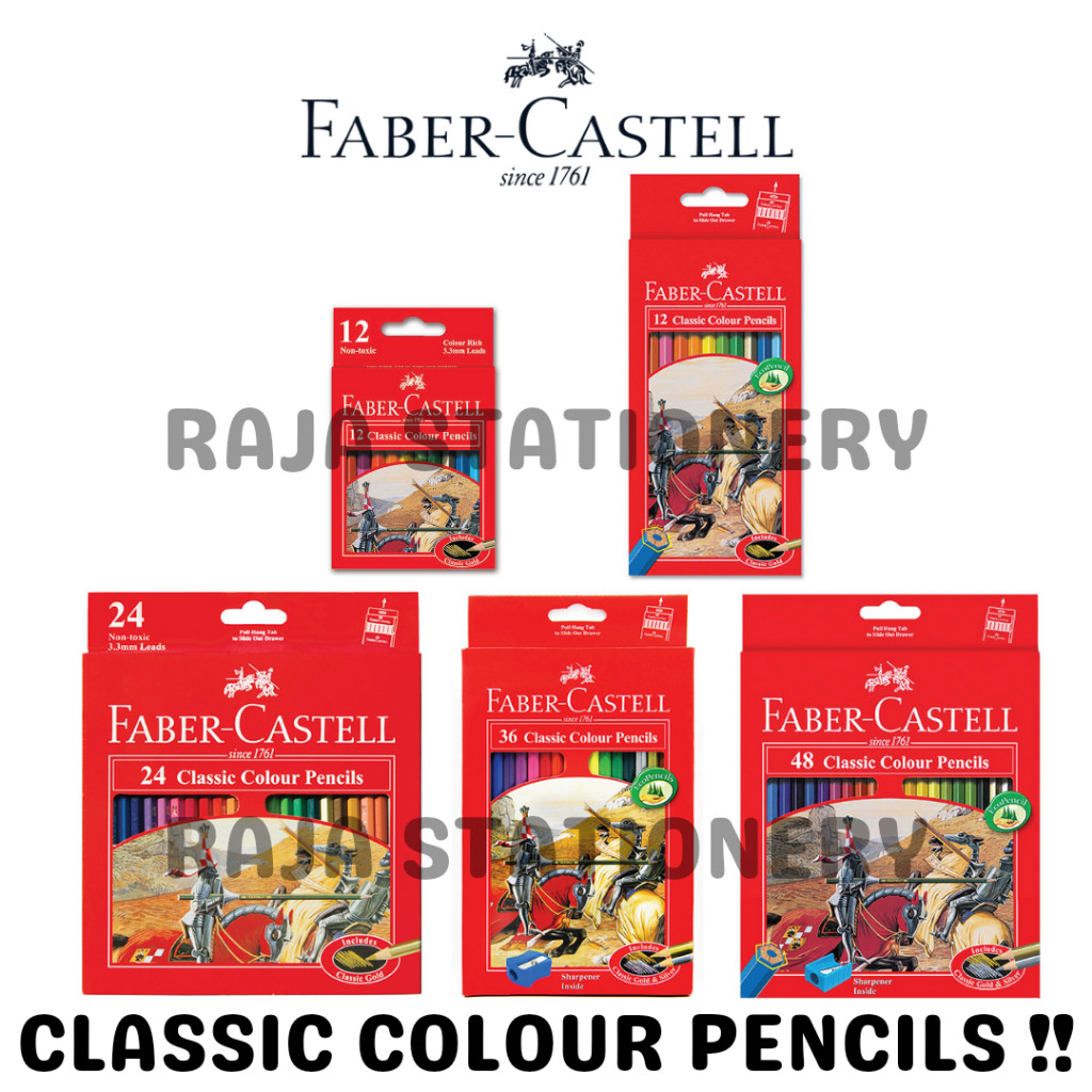 

Faber Castell CLASSIC Colour Pencil 12 24 36 48 Pensil Warna Faber RAJA BIG BOX