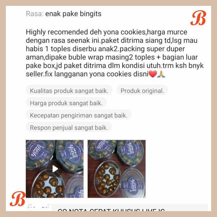 

| NS | YONA COOKIES KUE KERING LEBARAN/KUE NASTAR KEJU/COOKIES MURAH