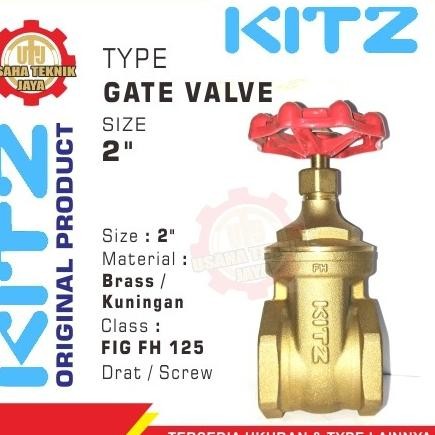 Gate Valve 2 Inch Kitz  Brass Kuningan Original
