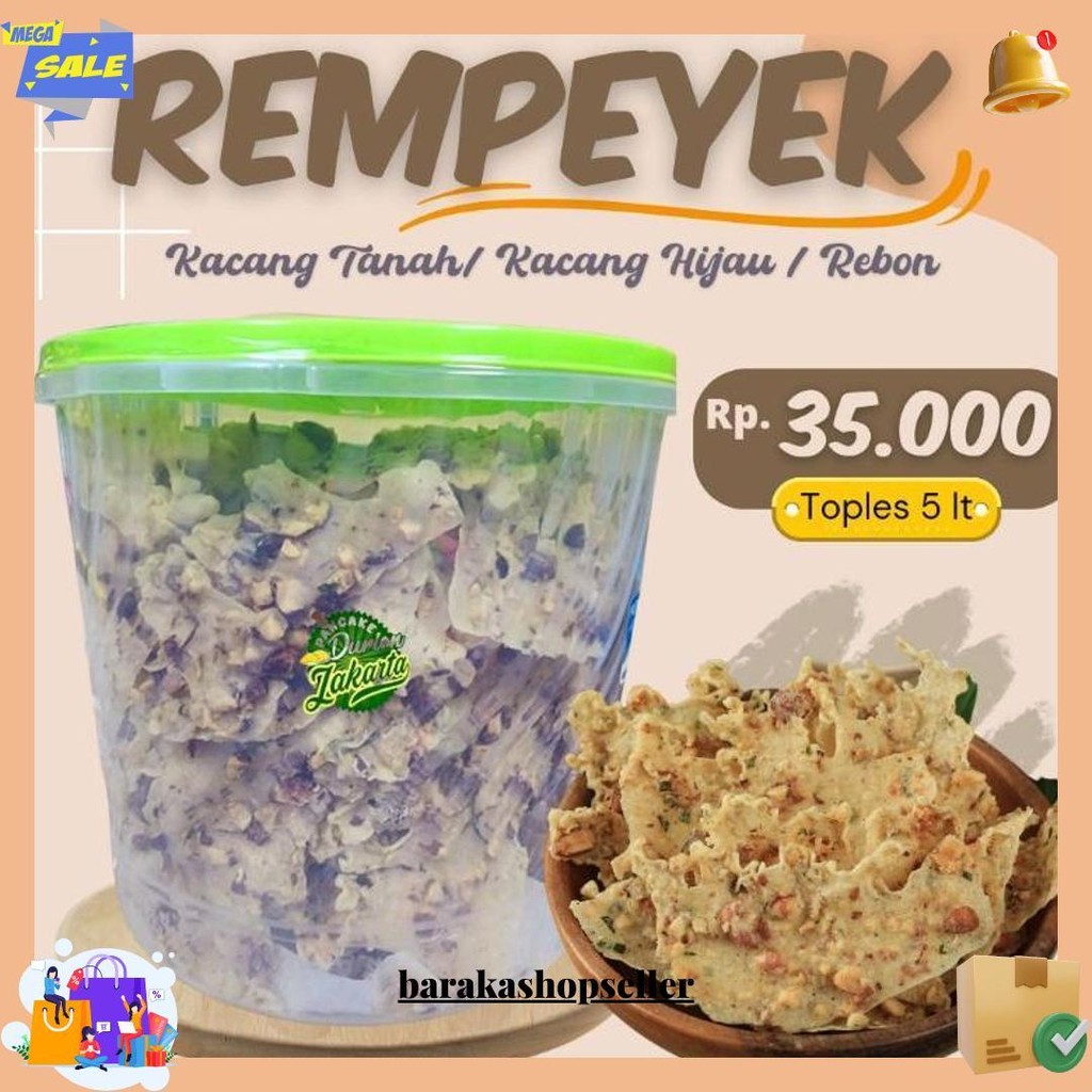 

Snack - Peyek Kacang / Peyek Rebon / Kacang Hijau Terlaris