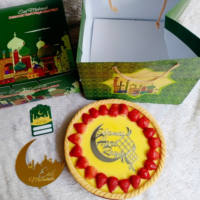 

New! Tart susu premium Hampers idul Fitri box paperbag kartu ucapan Idul Fitri