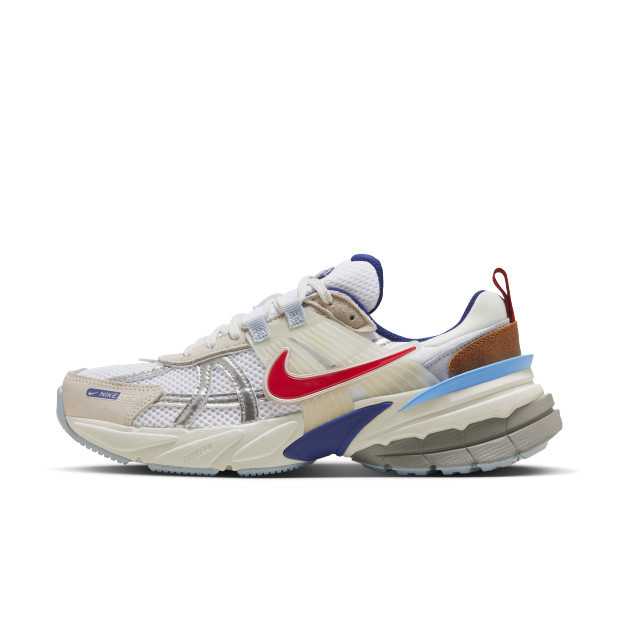 NIKE V2K RUN Women's Shoes - SILVER RED BLUE