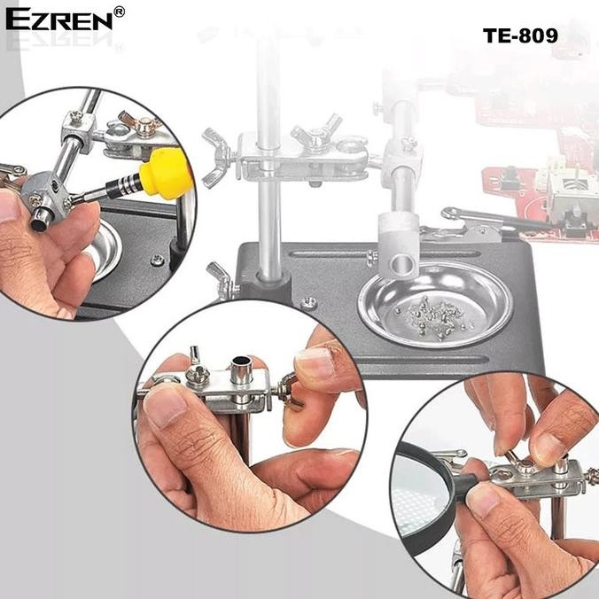 

EZREN TE-809 KACA PEMBESAR MAGNIFIER 5X WITH AUXILIARY CLIP METAL+GLAS