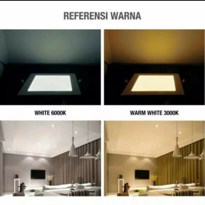 Lampu Downlight Led 24W Kotak Panel Ib 24 Watt 30 X 30 Cm Square Hias