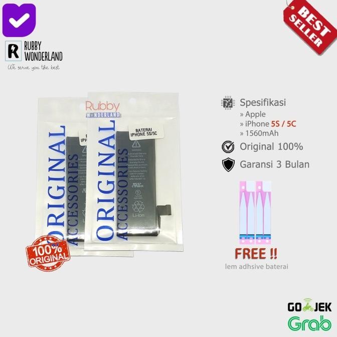 Original 100% Apple iPhone 5S / 5C Baterai Battery Batre Terlaris